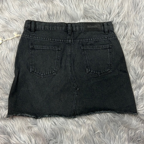 AFENDS DE DENIM MINI SKIRT SIZE 6 COLOR BLACK - Picture 10 of 16